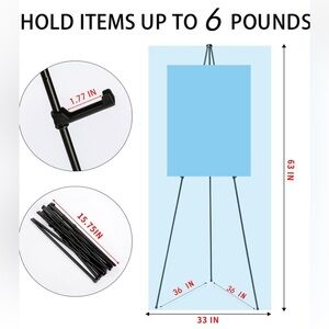 SOLD! 
2 Black Easel Tripod Stands for poster/display